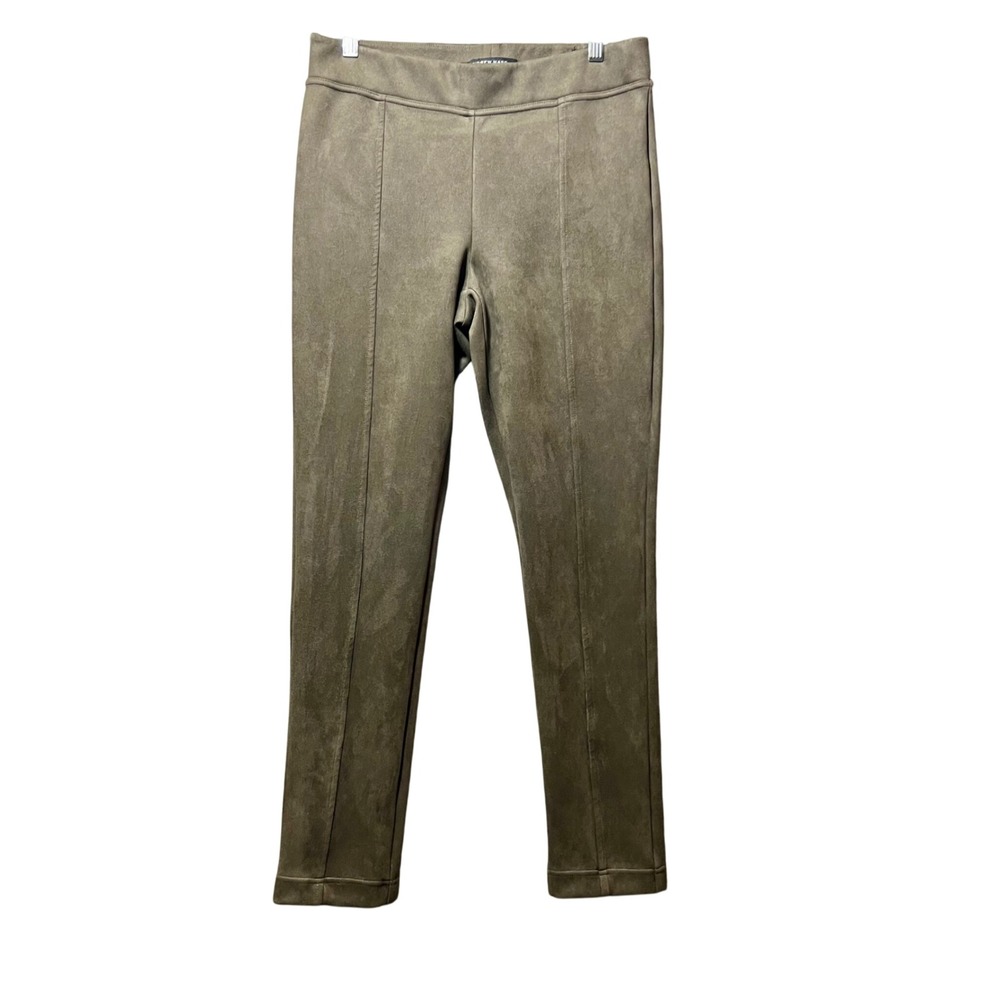 Andrew Marc Brown Faux Suede Leggings Womens Medium Pull On Stretch Skinny Pants